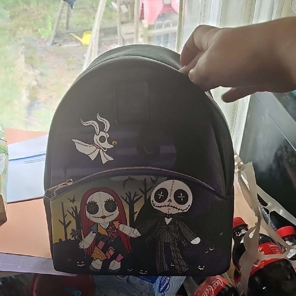Black Backpack with Halloween Characters